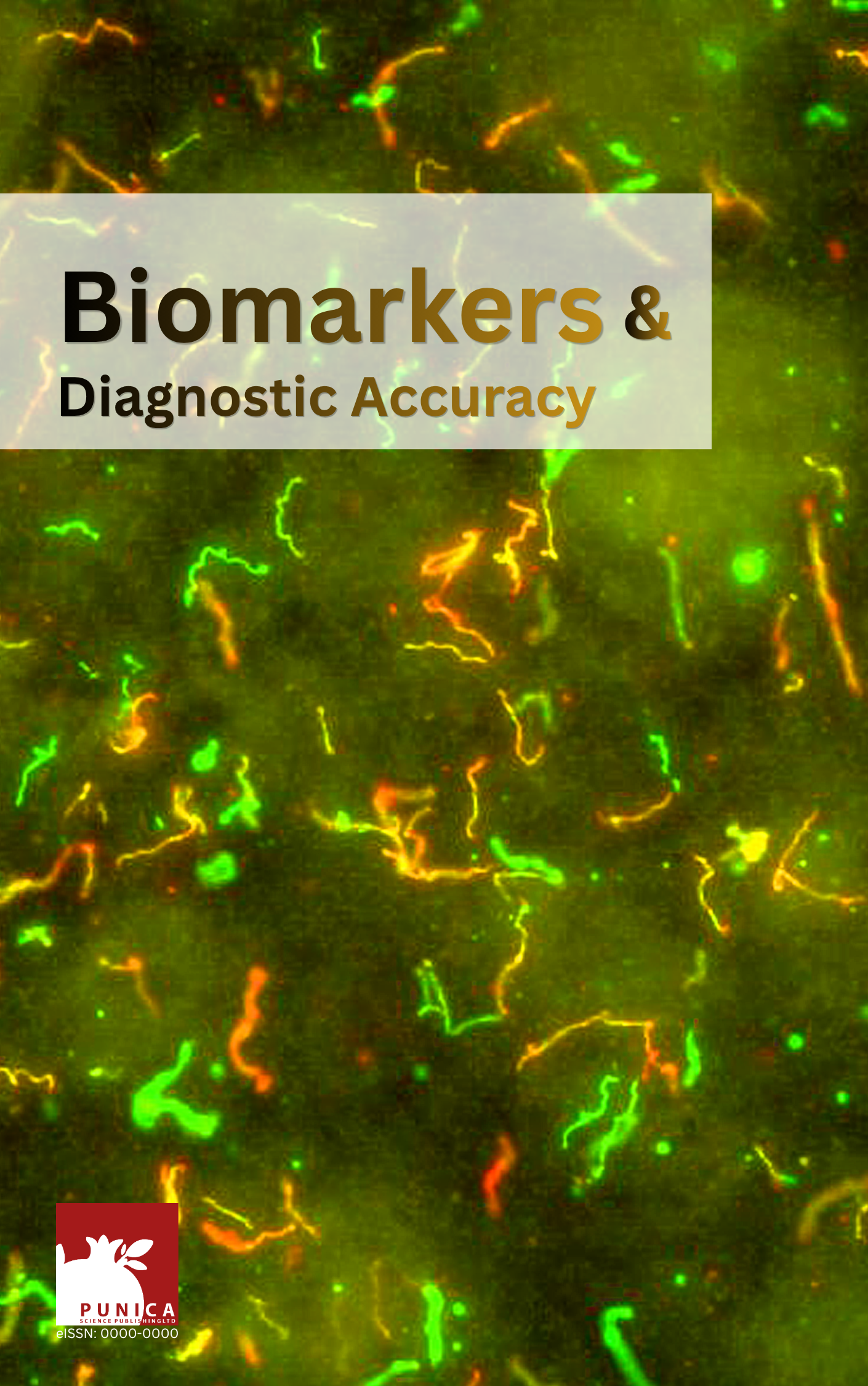 Cover of Biomarkers and Diagnostic Accuracy — a fluorescence micrograph of biomarkers
